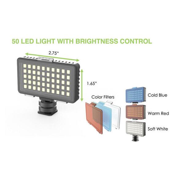 NEW GO VIRAL Super Star Vlogging Kit with LED Light Microphone Tripod & Mount - Picture 10 of 12